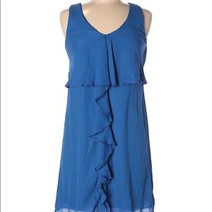 🦋 Slip On Ruffle Dress in Ocean Blue